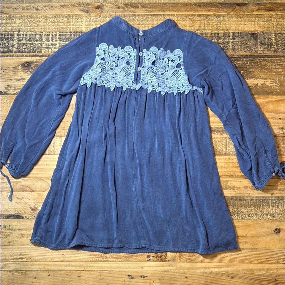 Truly Me blue lace detail dress size 6x - Picture 7 of 11